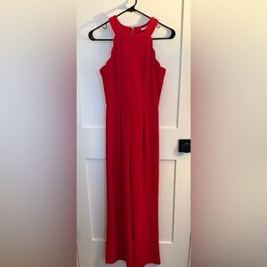 Francesca's Collections Vibrant Red Jumpsuit